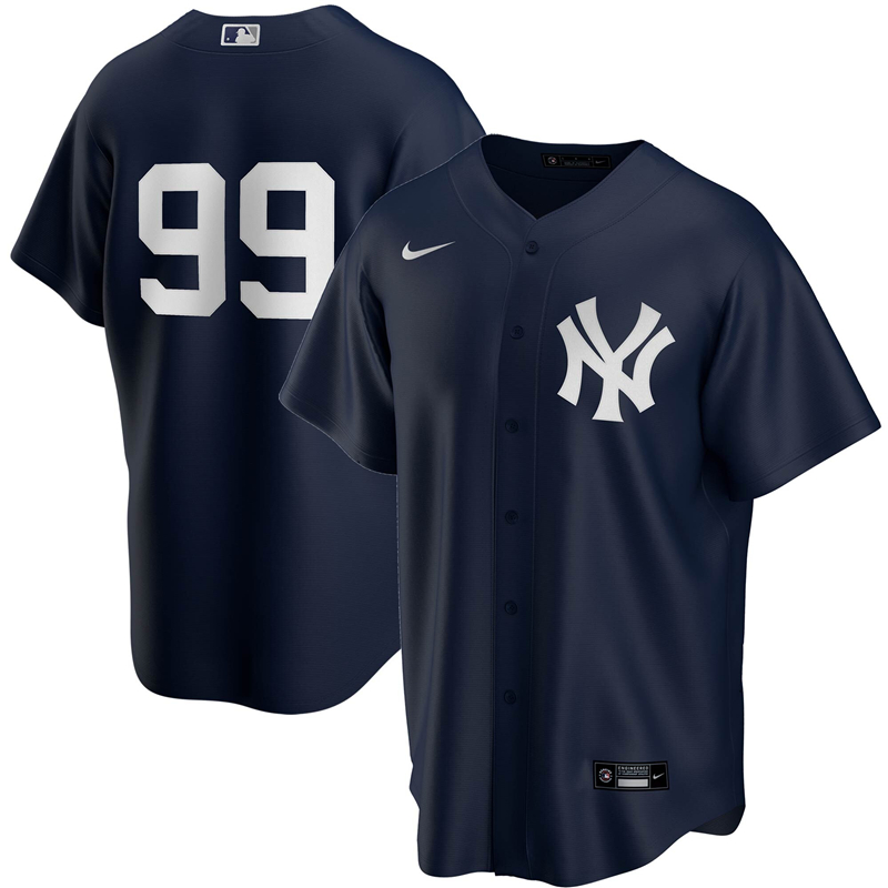 2020 MLB Men New York Yankees 99 Aaron Judge Nike Navy 2020 Spring Training Home Replica Player Jersey 1